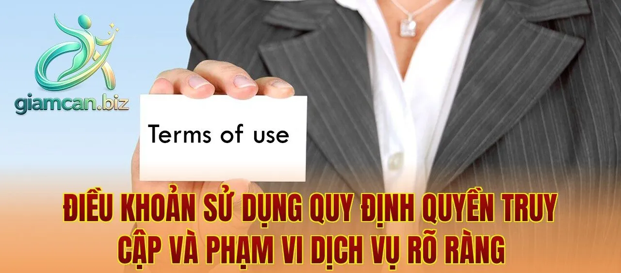 Điều khoản sử dụng quy định quyền truy cập và phạm vi dịch vụ rõ ràng