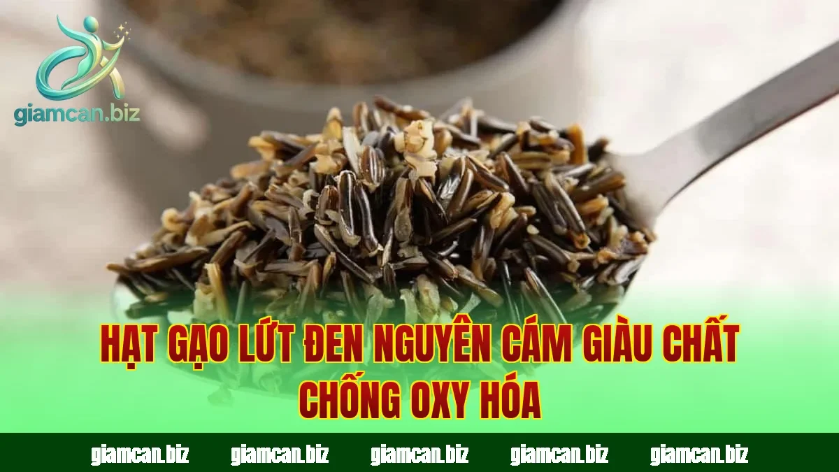 Hạt gạo lứt đen nguyên cám giàu chất chống oxy hóa