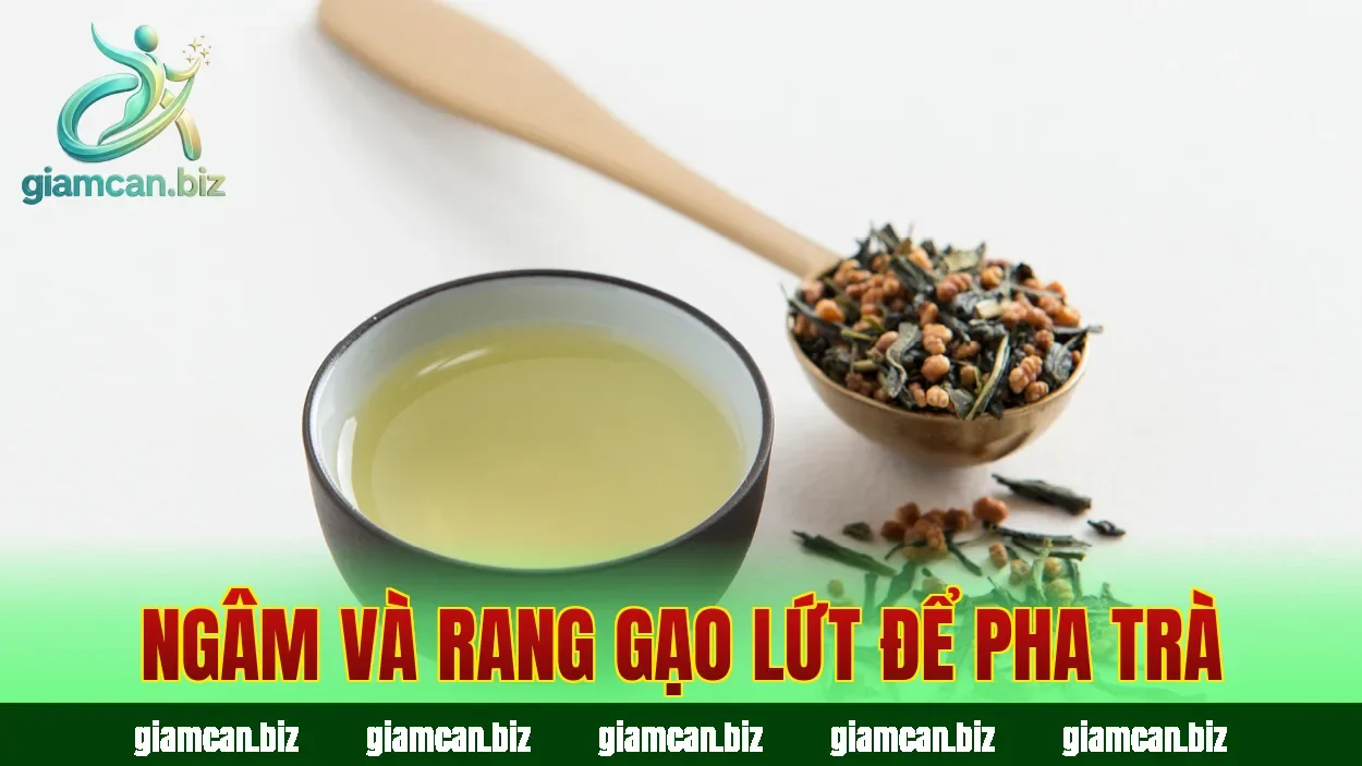 Ngâm và rang gạo lứt để pha trà